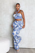 Clementine Tropical Print Halter Top & Pants SET